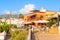 LA CALETA, TENERIFE ISLAND - NOV 16, 2015: people sitting in restaurants in La Caleta fishing village on coast of Tenerife, Canary