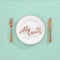 A la carte Quote Typographical Background with fork and knife 3D rendering 3D illustration