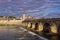La Charite-sur-Loire in Burgundy, town and river Loire