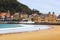 La Concha beach in autumn day at San Sebastian