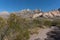 The La Cueva rocks and Organ Mountains in southwest New Mexico.