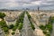 La Defense Financial District, areal view from Arc de Triomphe. Paris France