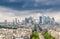 La Defense financial district in Paris. Aerial view
