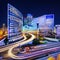 La Defense at night, Paris