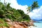 La Digue beach scene