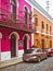 La Fortaleza - street scene - coloful buildings in Old San Juan
