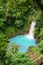 La Fortuna, Costa Rica, Majestic blue waterfall Rio Celeste in Rio Celeste national park