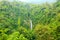 La fortuna waterfall surrounded by tropical forest