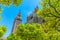 La Giralda bell tower viewed from patio de los naranjos at the cathedral of Sevilla, Spain