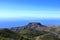 La Gomera landscape, The tableland La Fortaleza, Canary islands, Spain, El Hierro in background