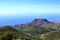 La Gomera landscape, The tableland La Fortaleza, Canary islands, Spain, El Hierro in background
