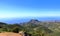 La Gomera landscape, The tableland La Fortaleza, Canary islands, Spain, El Hierro in background