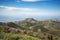 La Gomera landscape viewed from the highest point of the island, El Hierro island is in the background, Canary island, Spain.