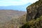 LA GOMERA, SPAIN: View of mountainous landscape from the Mirador Degollada de Peraza towards Teide Volcano in Tenerife Island