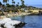 LA JOLLA, CA - AUGUST 3: Beachgoers enjoying a beautiful, sunny afternoon at La Jolla Cove in San Diego, CA on August 3, 2013.