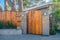 La Jolla, California- Wooden gate and wall fence of a private residence