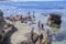 La Jolla Tide Pools with People Enjoying the Sunny Day