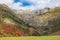 La Larri flats and waterfall in Ordesa and Monte Perdido National Park, Spain