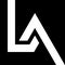 LA letters with square concept