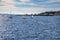 La Maddalena, Sardinia, Italy - Panoramic view of La Maddalena archipelago Tyrrhenian Sea coastline with La Maddalena island