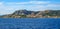 La Maddalena, Sardinia, Italy - Panoramic view of La Maddalena archipelago Tyrrhenian Sea coastline with La Maddalena island