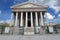 La Madeleine Church in Paris, France. Panorama closeup entrance