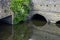 La Marle river in Vannes, Brittany, France