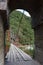 La Merced, Peru - Dec 30, 2018: Puente Colgante Kimiri, a bridge on the Chanchamayo river