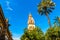 La Mezquita, Cordoba Cathedral Mosque, from its gardens, Andalusia, Spain