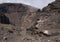 La Palma, long-range popular hiking route Ruta de Los Volcanes, landscapes around  black crater of Hoyo Negro