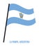 La Pampa Flag Waving Vector Illustration on White Background. Flag of Argentina Provinces.