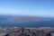 La paz balandra and other beach mexico baja california sur from airplane panorama