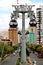 La Paz`s Famous Cable Car System Mi Teleferico, the White Line is Traveling along Road Median Strip of La Paz, Bolivia