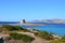 La Pelosa beach and tower in Sardinia, Italy