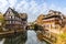 La Petite France historical half-timbered houses at river Ill water Alsace in Strasbourg