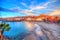 La Pinta beach in sunset light, Tenerife, Adeje Coast