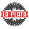 La Plata, Buenos Aires Province, Argentina Round Travel Stamp. Icon Skyline City Design. Seal Tourism Vector Badge Illustration.