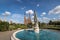 La Plata Cathedral and Plaza Moreno Fountain - La Plata, Buenos Aires Province, Argentina