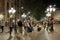 La Rambla Street by night, Barcelona, Catalonia, Spain