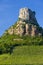 La Roche de SolutrÃ© with vineyards, Burgundy, France