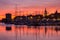 La Rochelle - Harbor by night with beautiful sunset