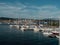 La Spezia, Italy - 9th july 2022 harbour and marina at the sea