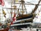 La Spezia, Italy. June 6, 2013. School ship of italian Navy Amerigo Vespucci anchored to the marina on the occasion of the