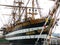 La Spezia, Italy. June 6, 2013. School ship of italian Navy Amerigo Vespucci anchored to the marina on the occasion of the