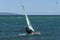 LA VENTANA, MEXICO - FEBRUARY 16 2020 - kite surfering on the windy beach