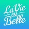 la vie est belle translation in English Life is beautiful. French quote