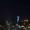 La Virgen de El Panecillo Statue in Quito, Ecuador at Night