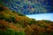 Laacher See in autumn with colorful forest