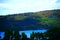 Laacher See in autumn, view to the harbor