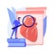 Lab-grown organs abstract concept vector illustration.